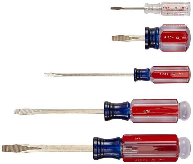 What are the 3 types of screwdrivers?
